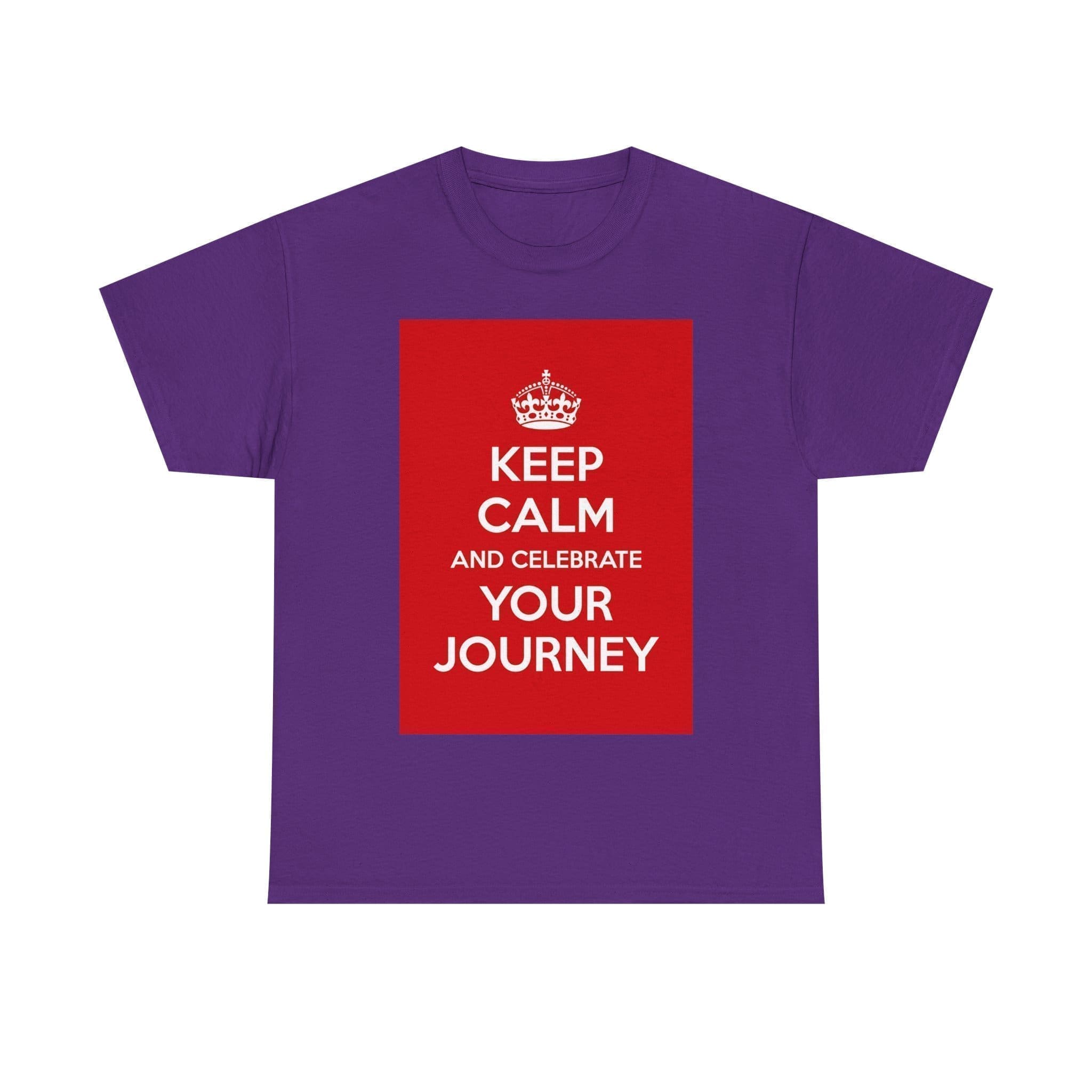Keep Calm & celebrate your journey unisex heavy cotton tee Purple 2XL Keep Calm & celebrate your journey unisex heavy cotton tee Purple 2XL