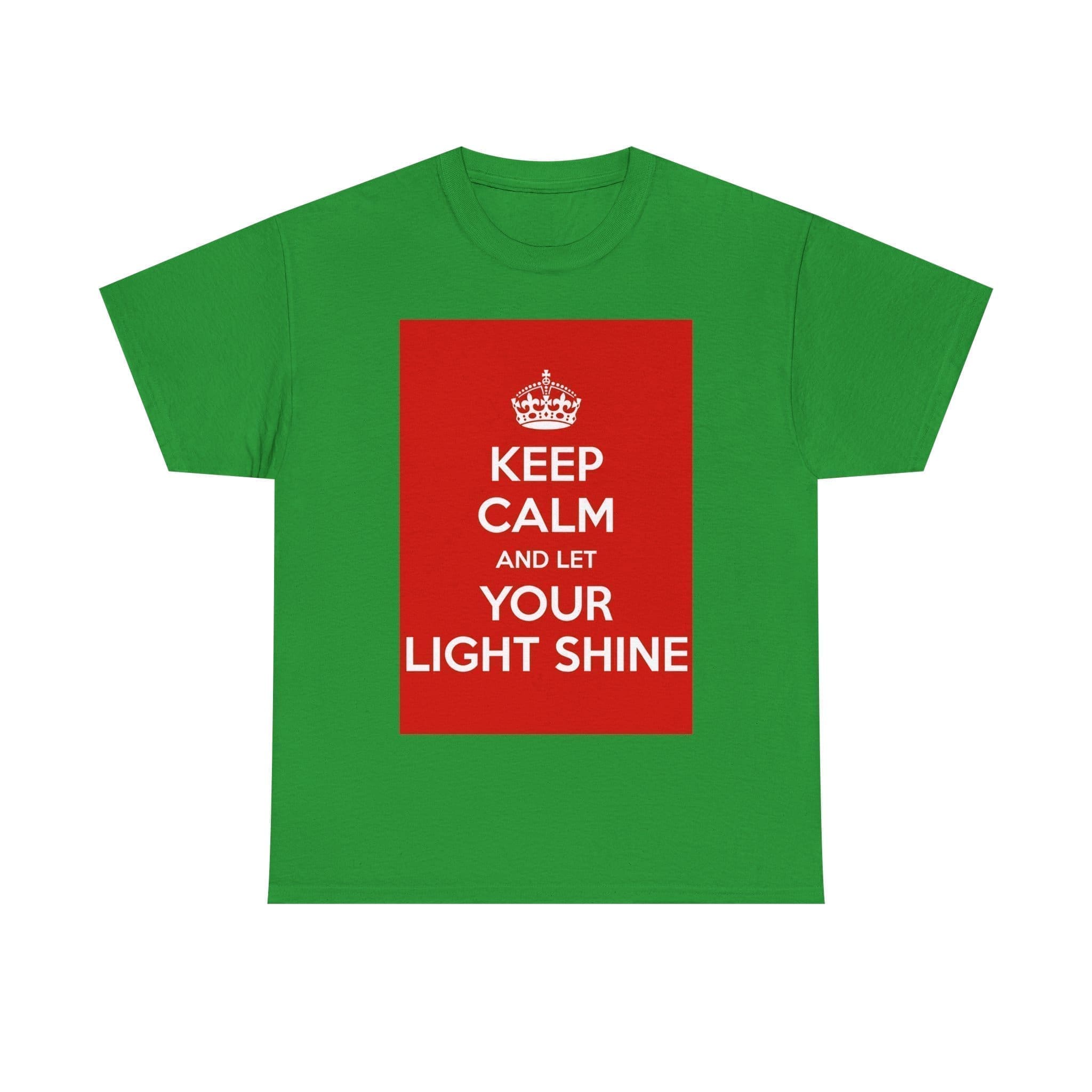 Keep Calm & let your light shine unisex heavy cotton tee Irish Green 3XL Keep Calm & let your light shine unisex heavy cotton tee Irish Green 3XL