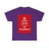 Keep Calm & laugh at yourself unisex heavy cotton tee Purple 2XL