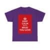 Keep Calm & do what you love unisex heavy cotton tee Purple 2XL