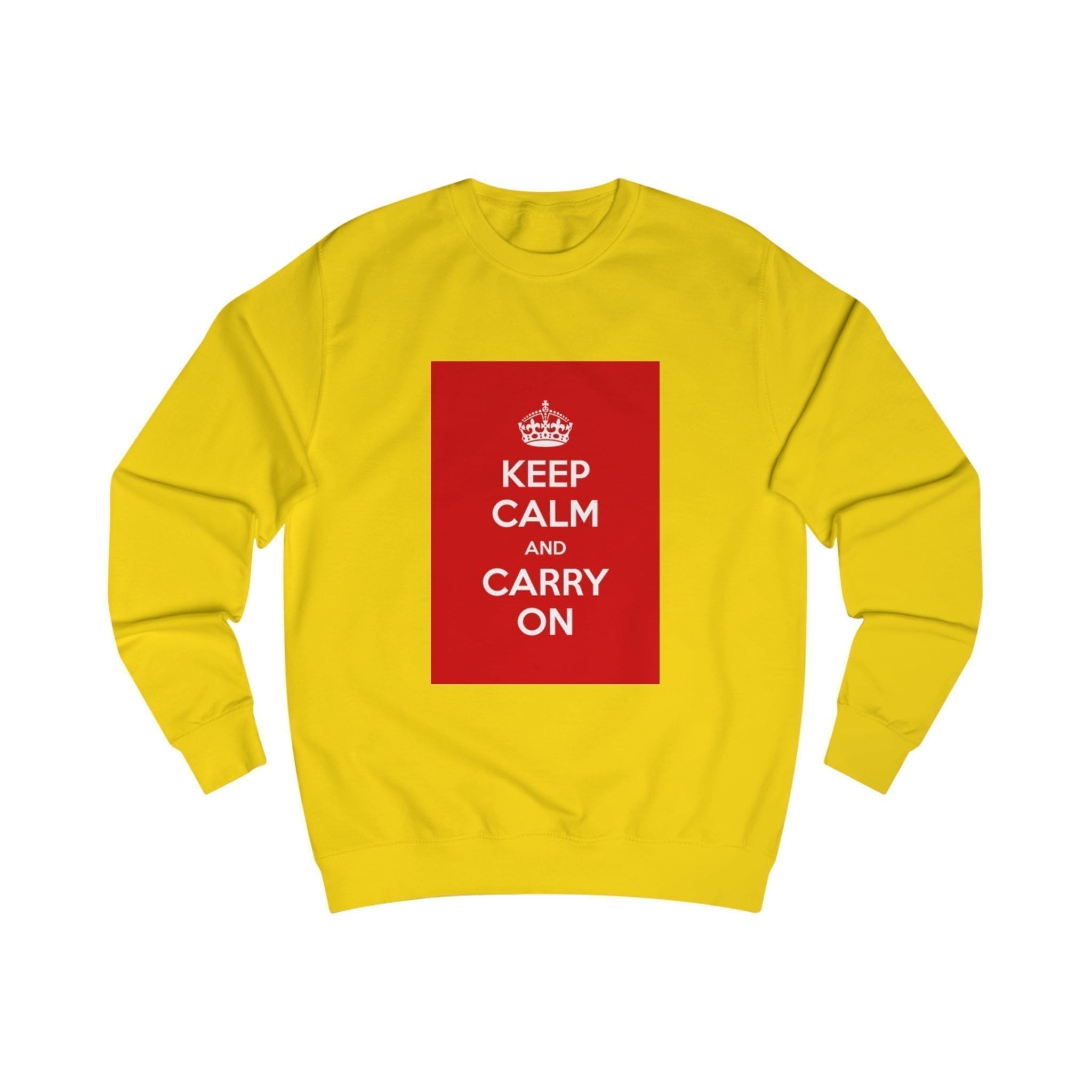 Keep Calm and Carry On Sweatshirt Sun Yellow XS Keep Calm and Carry On Sweatshirt Sun Yellow XS