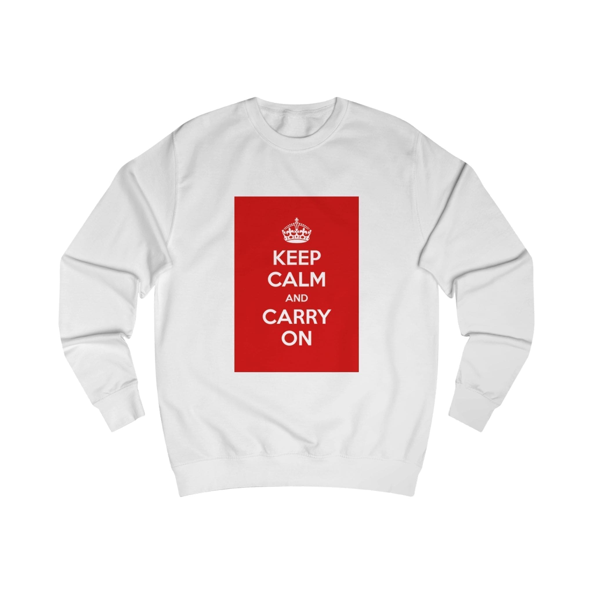 Keep Calm and Carry On Sweatshirt Arctic White 5XL Keep Calm and Carry On Sweatshirt Arctic White 5XL