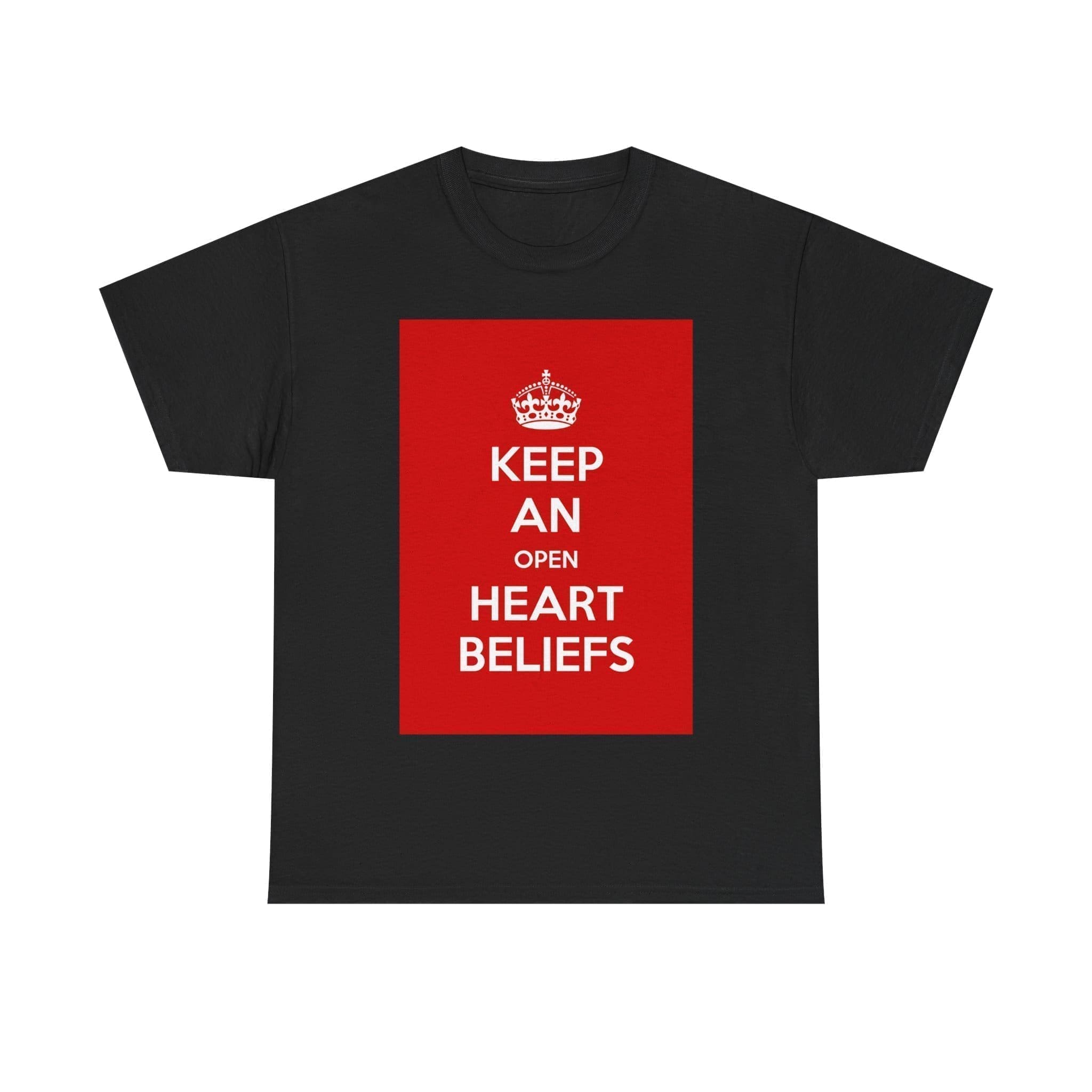 Keep An open heart beliefs unisex heavy cotton tee Black 5XL
