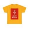 Keep An open heart beliefs unisex heavy cotton tee Gold 5XL