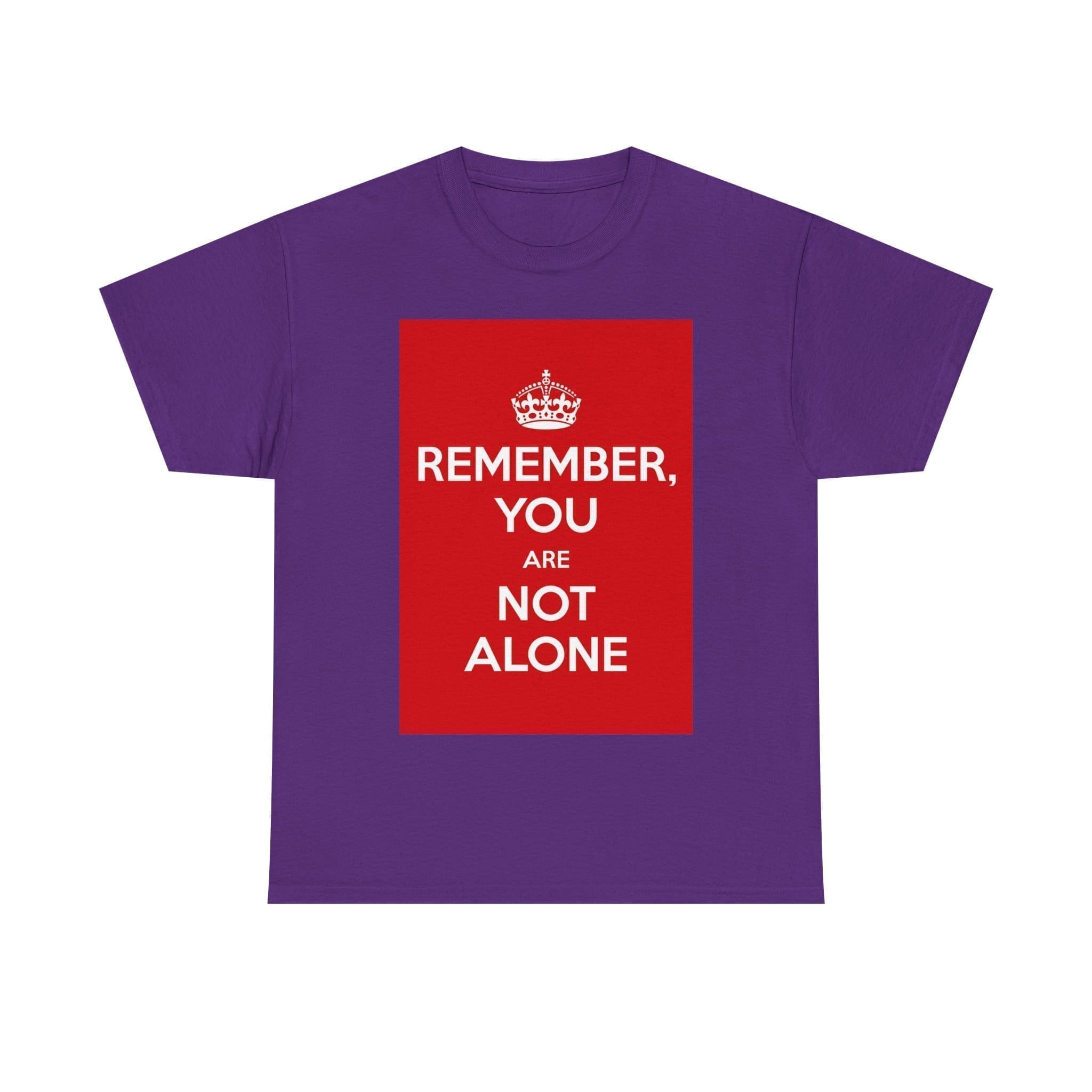 Remember You are not alone unisex heavy cotton tee Purple 2XL