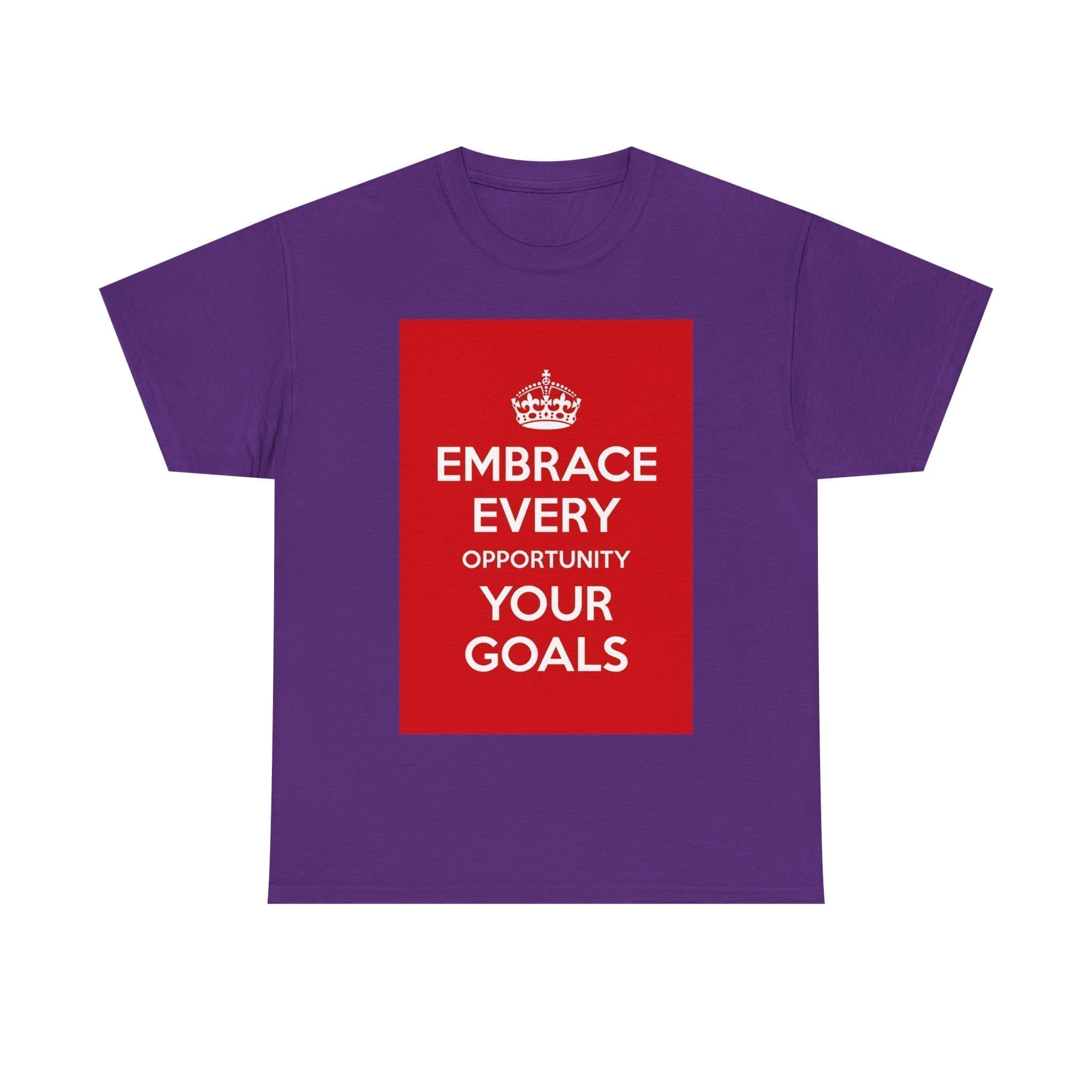 Embrace Every opportunity your goals unisex heavy cotton tee Purple 2XL