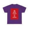 Keep Calm & be calm unisex heavy cotton tee Purple 2XL