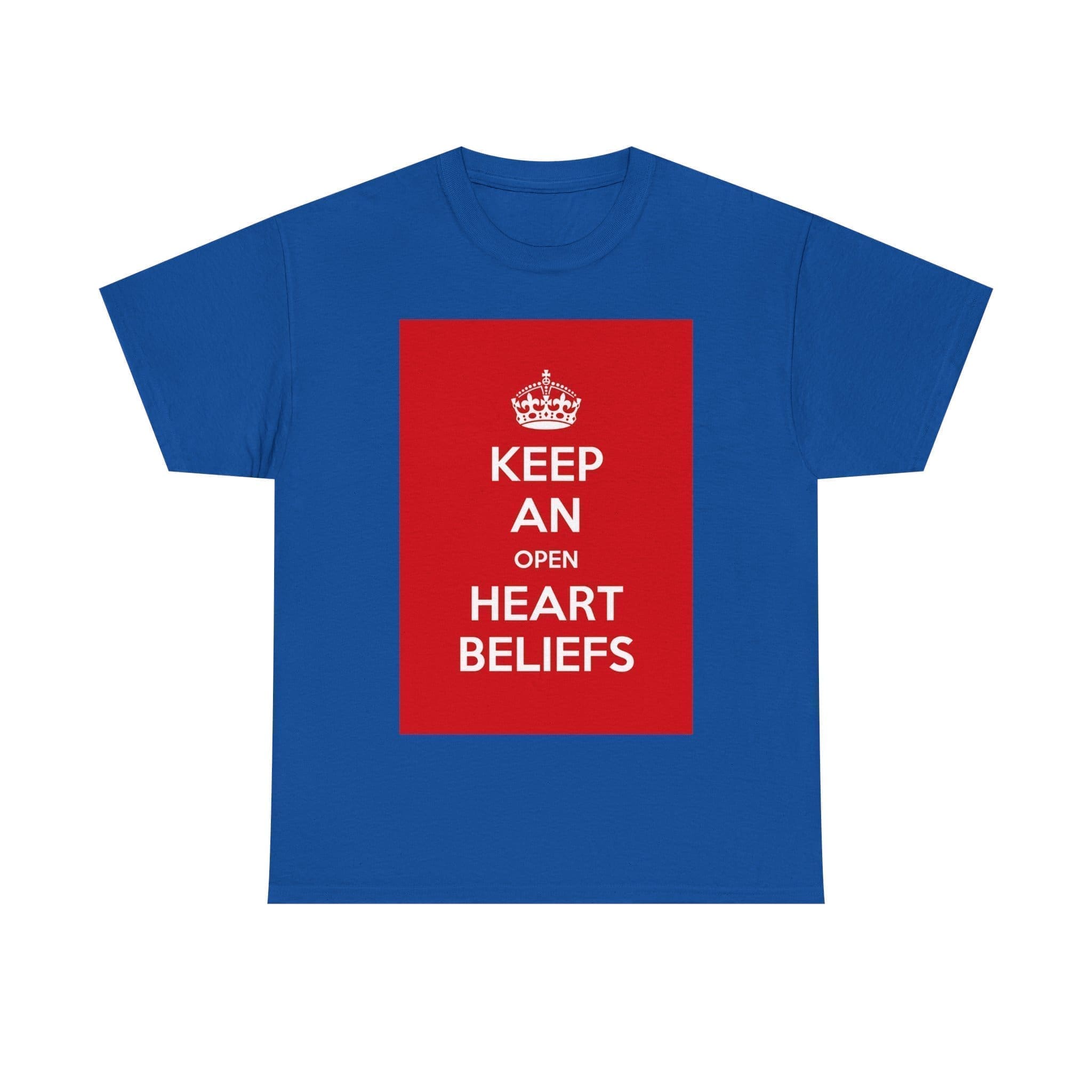 Keep An open heart beliefs unisex heavy cotton tee Royal 5XL