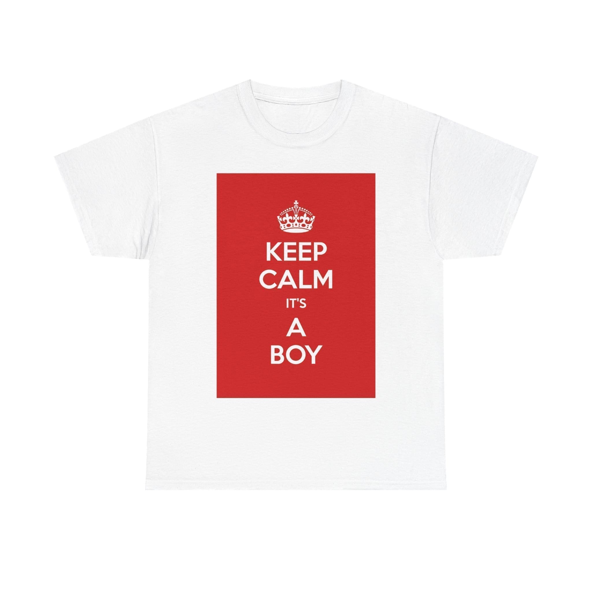 Keep Calm it's a boy unisex heavy cotton tee White 5XL