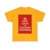 Keep Calm & cultivate happiness unisex heavy cotton tee Gold 5XL