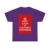 Keep Calm & cultivate happiness unisex heavy cotton tee Purple 2XL