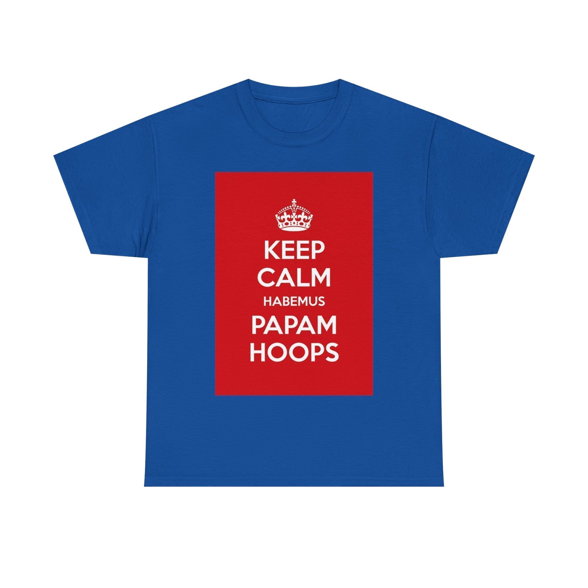 Keep Calm habemus papam hoops unisex heavy cotton tee Royal 5XL