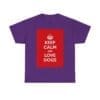 Keep Calm & love dogs unisex heavy cotton tee Purple 2XL Keep Calm & love dogs unisex heavy cotton tee Purple 2XL