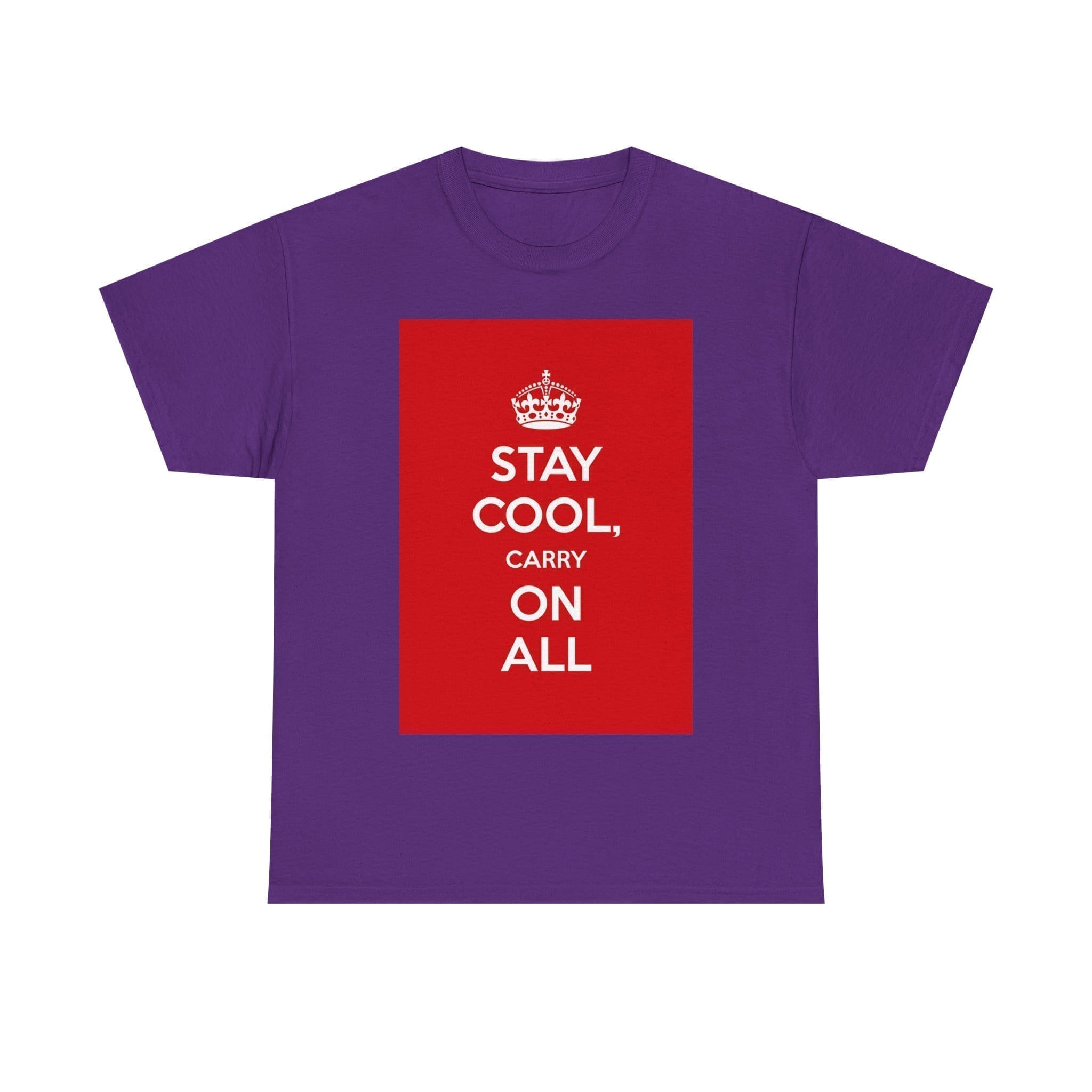 Stay Cool carry on all unisex heavy cotton tee Purple 2XL