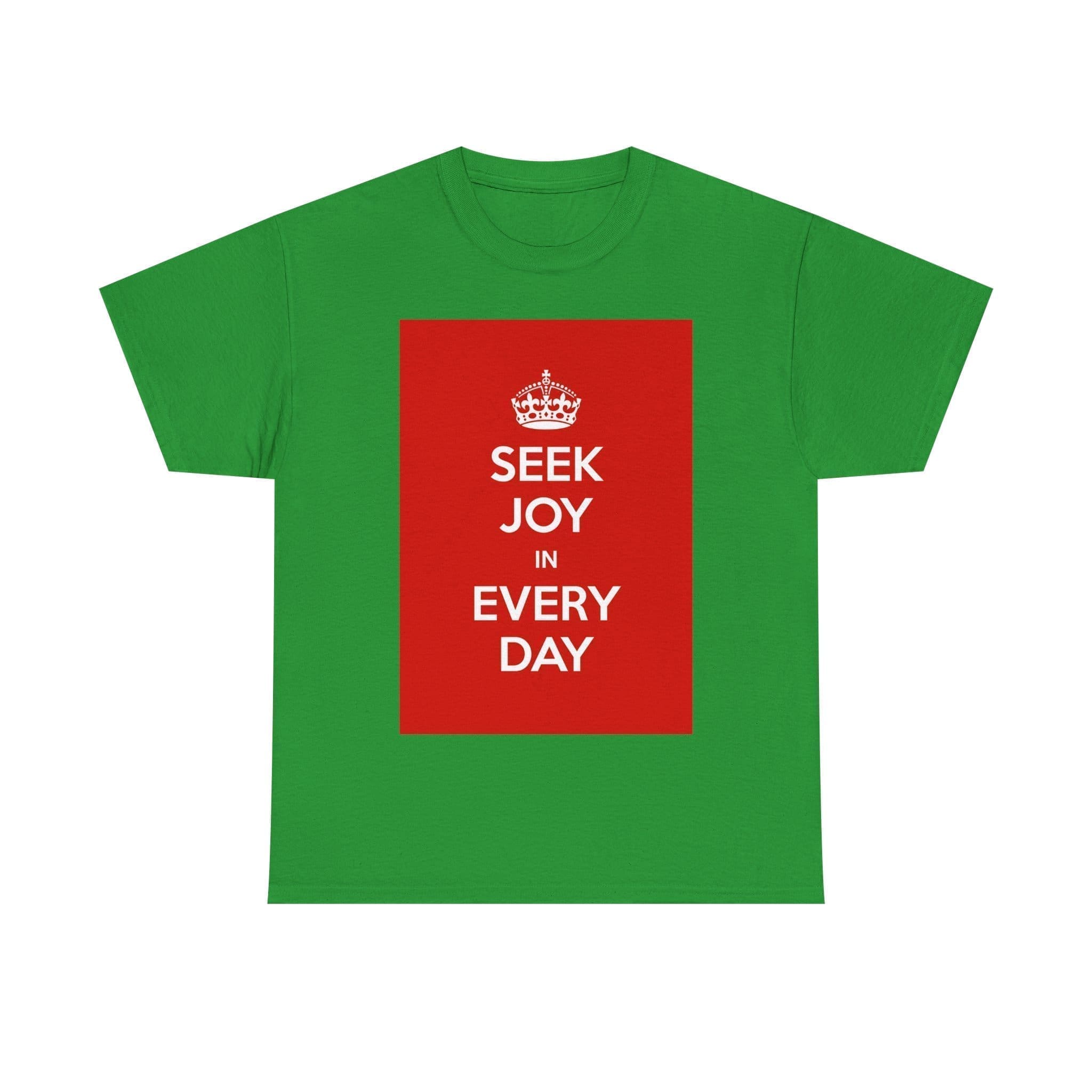 Seek joy in every day unisex heavy cotton tee Irish Green 3XL