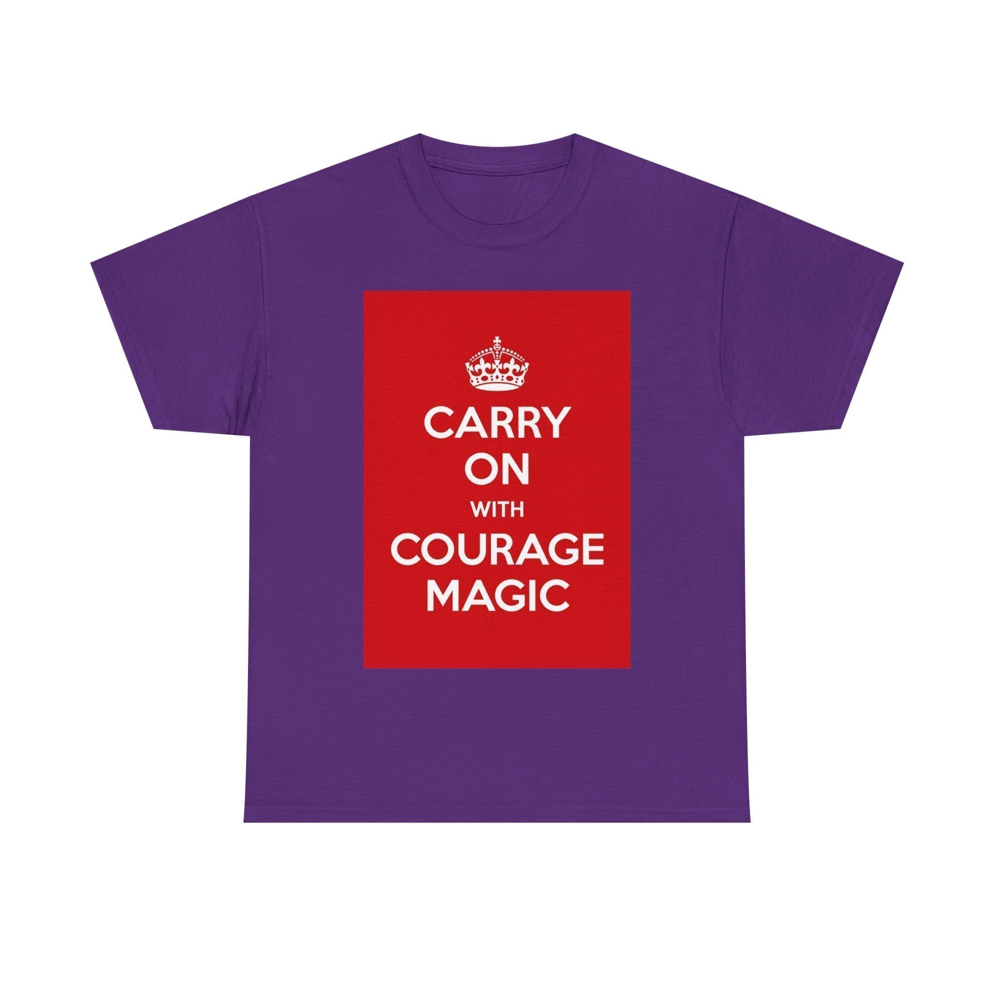 Carry on with courage magic unisex heavy cotton tee Purple 2XL Carry on with courage magic unisex heavy cotton tee Purple 2XL
