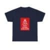 Keep Calm customizable T-Shirt cotton tee Navy 5XL Keep Calm customizable T-Shirt cotton tee Navy 5XL