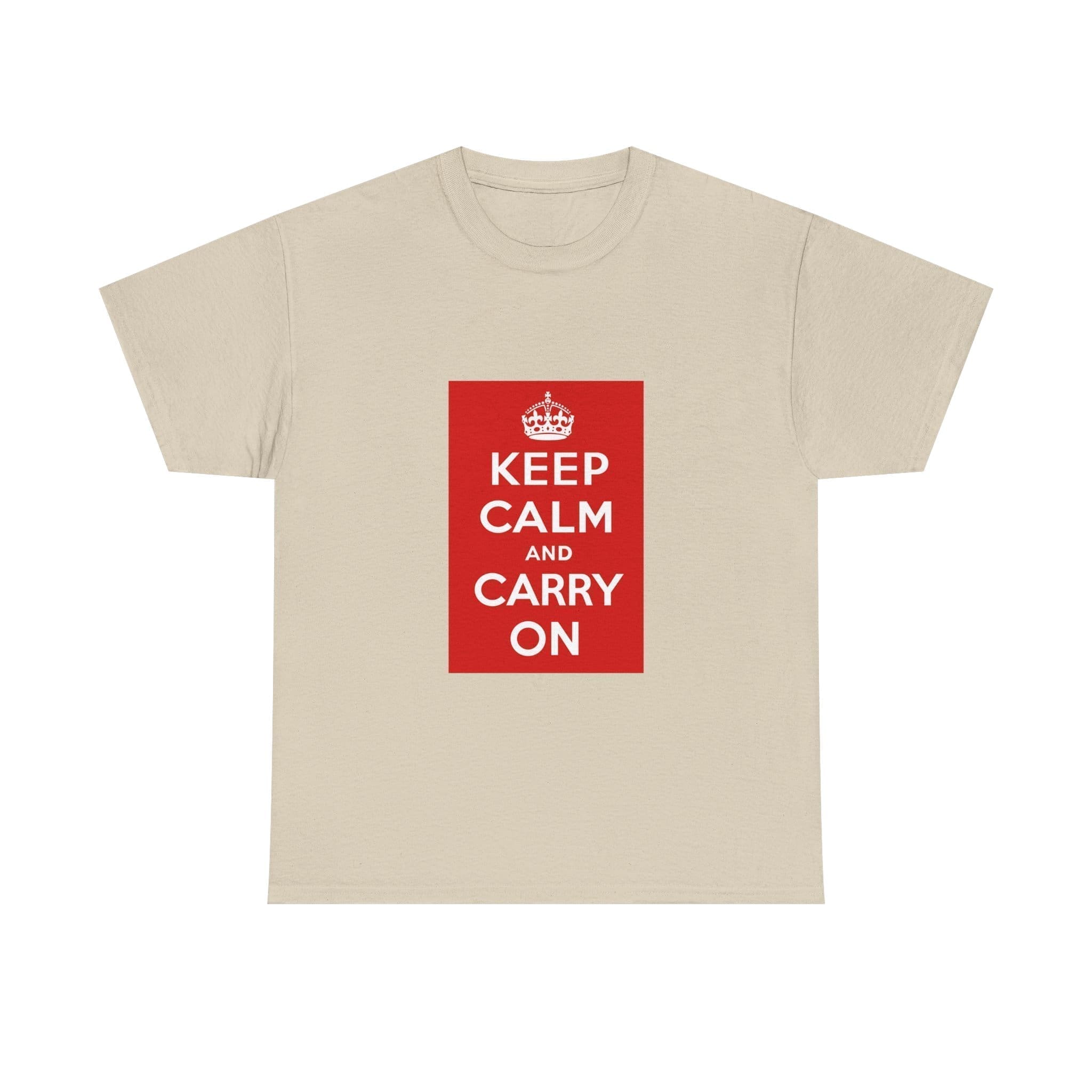 Keep Calm and Carry On T-Shirt Sand 5XL