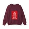 Keep Calm customizable crewneck sweatshirt Maroon 3XL