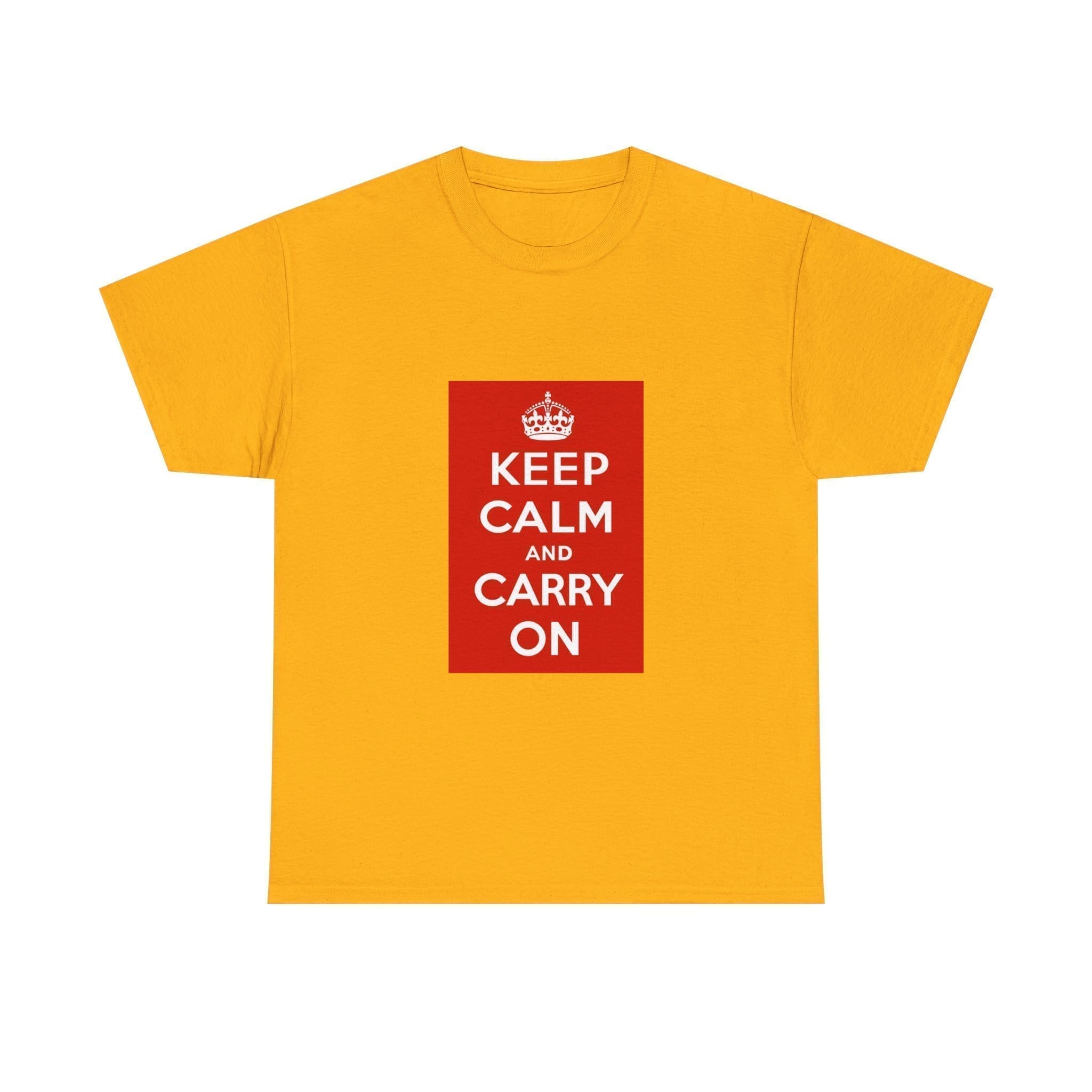 Keep Calm and Carry On T-Shirt Gold 5XL
