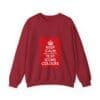 Keep Calm customizable crewneck sweatshirt Antique Cherry Red 2XL
