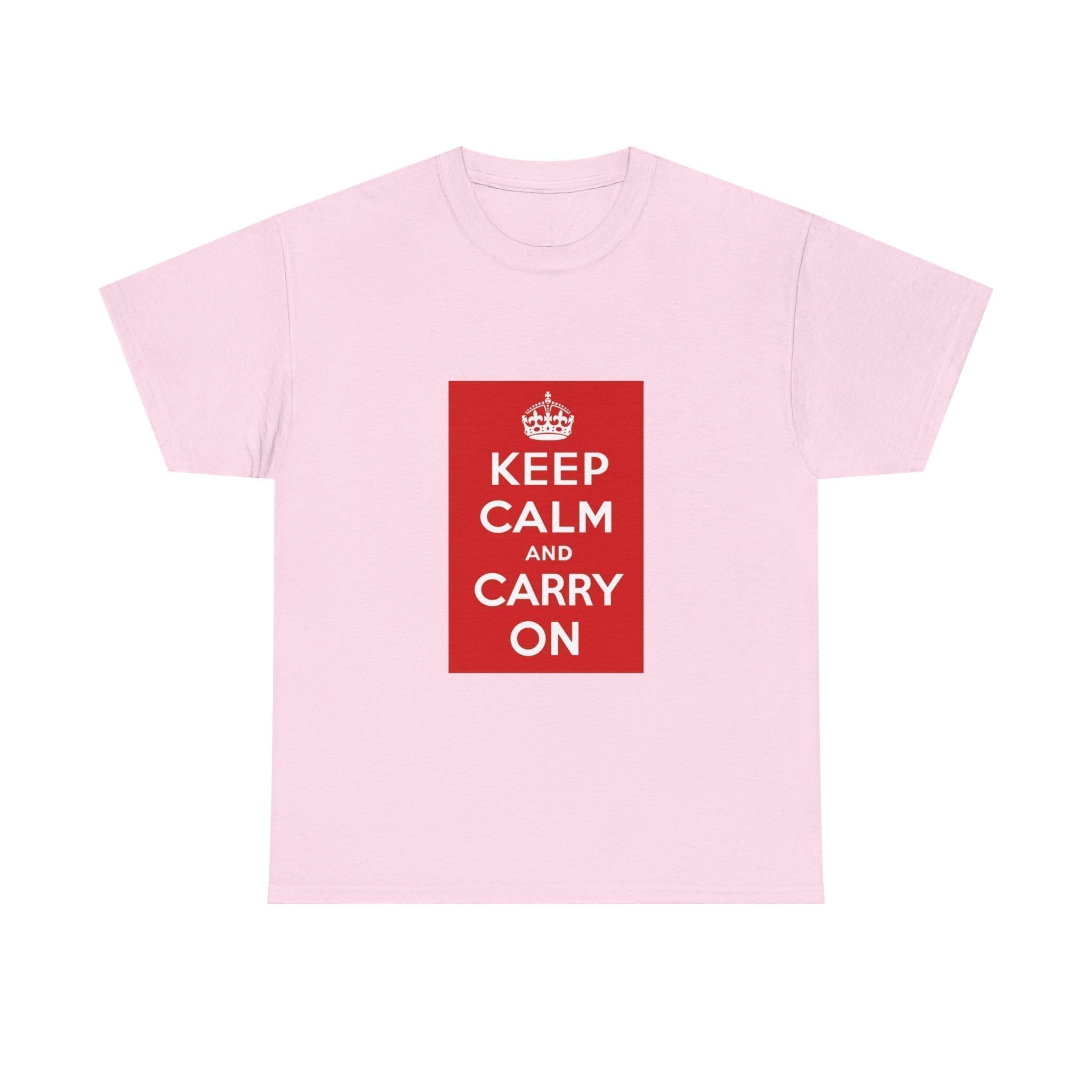 Keep Calm and Carry On T-Shirt Light Pink 5XL
