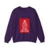 Keep Calm customizable crewneck sweatshirt Purple 2XL