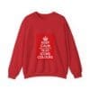 Keep Calm customizable crewneck sweatshirt Red 4XL
