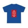 Keep Calm and Carry On T-Shirt Royal 5XL